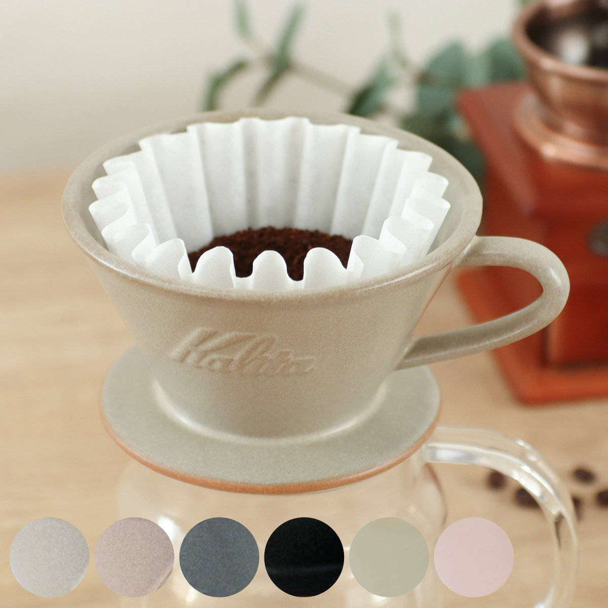 Kalita（カリタ） ドリッパー MI 185 （ 2〜4人用 日本製 陶器 美濃焼