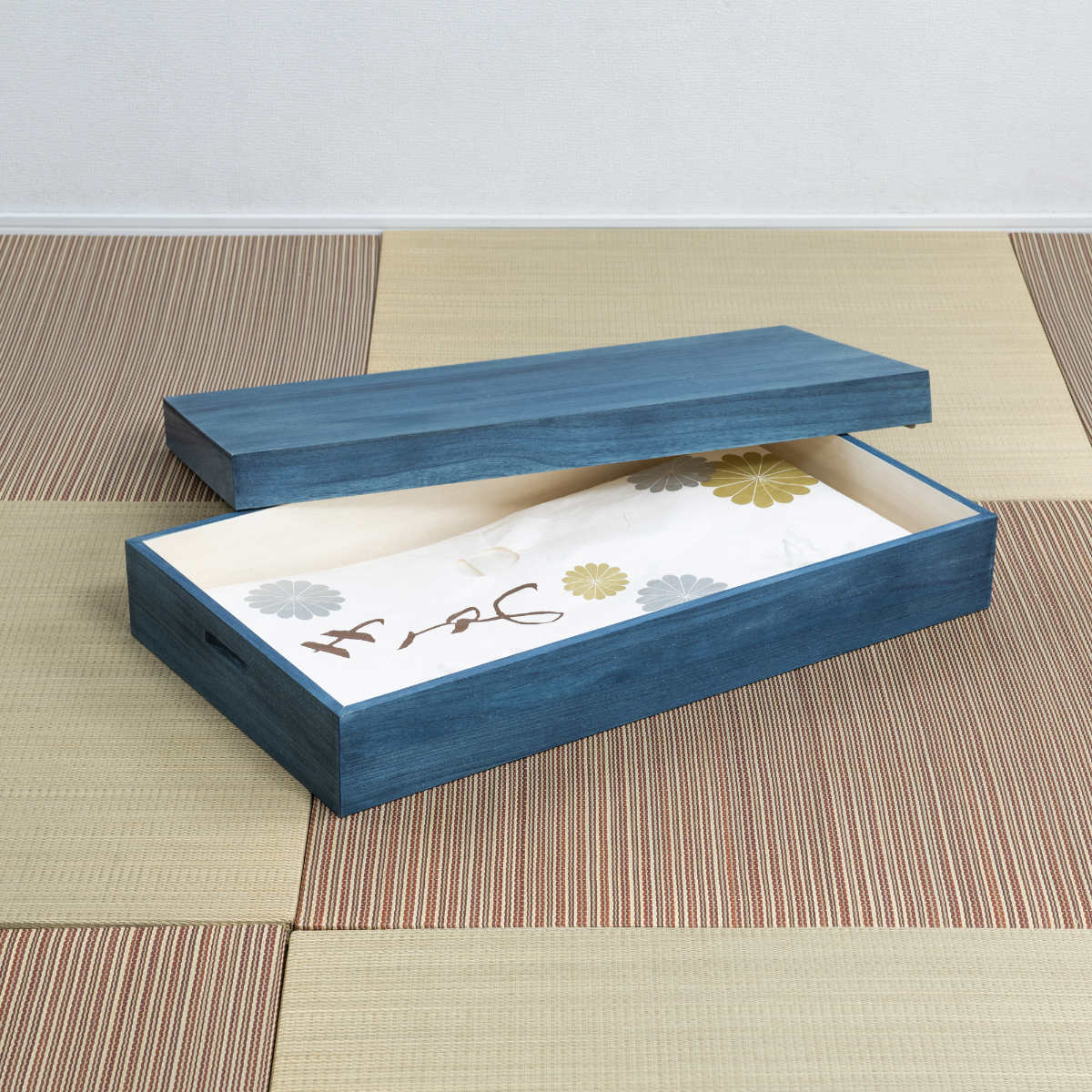 桐 衣装ケース 幅74cm 藍染め デニム 日本製 （ 桐箱 天然木 藍