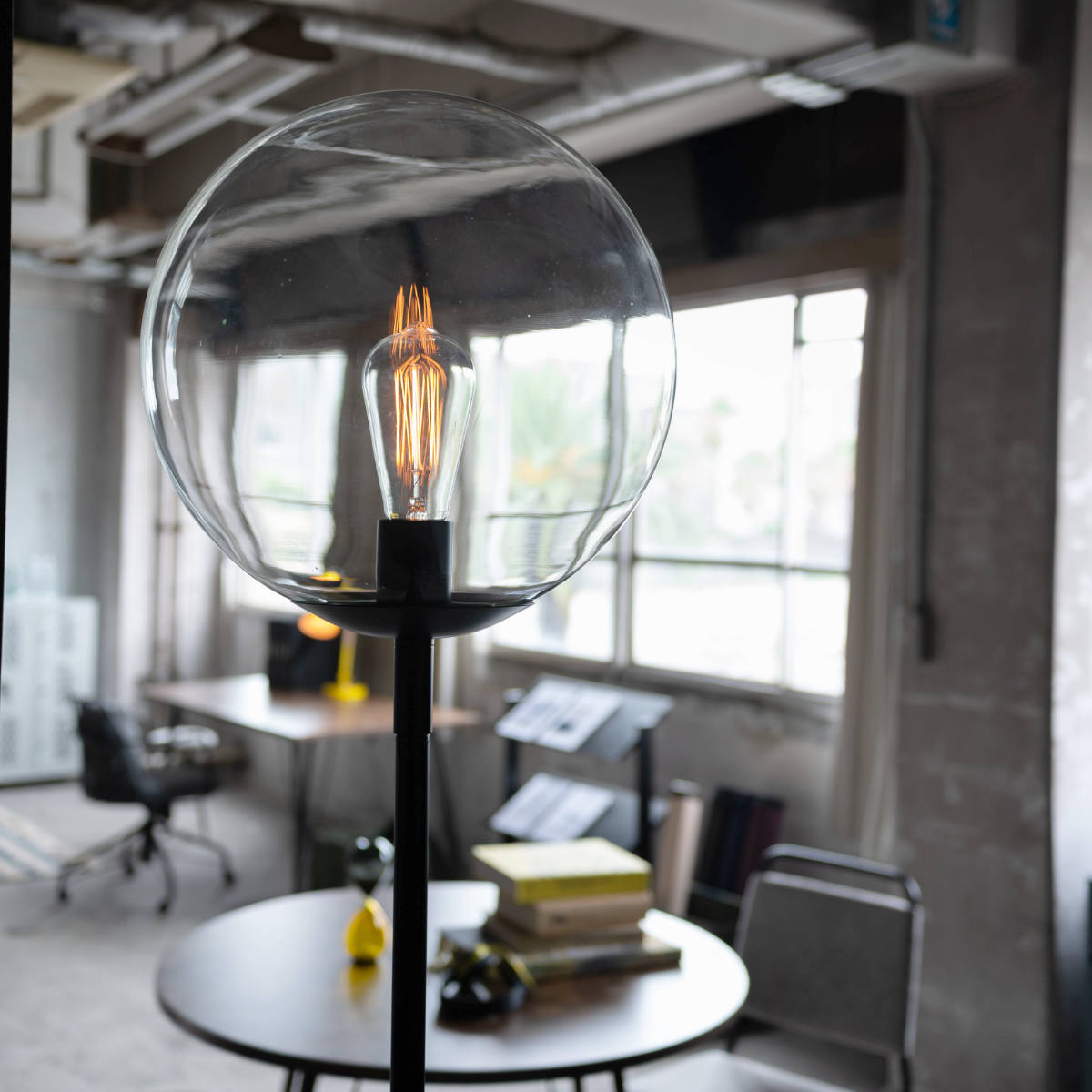 東谷 スタンドライト LED対応 電球付き 大理石 フロアライト （ ガラス