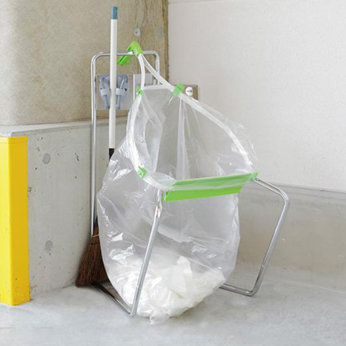 ちりとり ゴミ箱 捨楽スタンド （ 法人限定 ゴミ袋ホルダー ごみ箱 45Lゴミ袋対応 軽量 2.5kg 日本製 業務用 ）