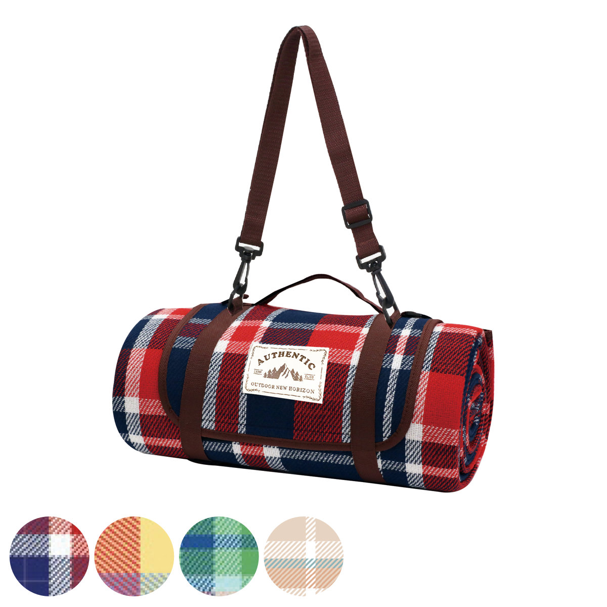 レジャーシート オーセンティック チェック S 130×150cm コンパクト （ レジャーマット ピクニックシート ピクニック マット 大判 厚手 起毛 ）