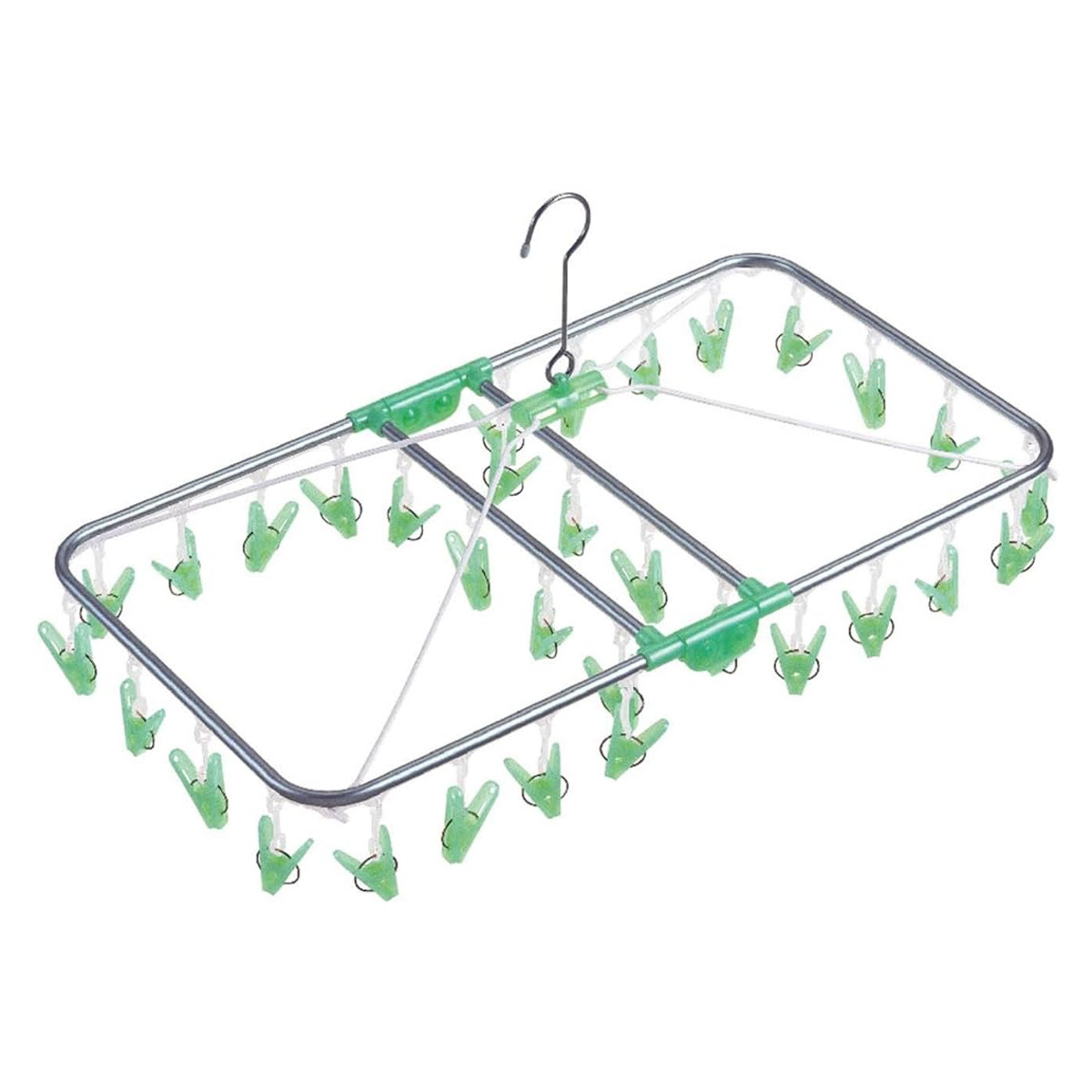 洗濯ハンガー アルモア 角ハンガー ピンチ32個付 （ 物干しハンガー 洗濯物干し 洗濯用品 室内干し 洗濯 ピンチ 洗濯ピンチ ）