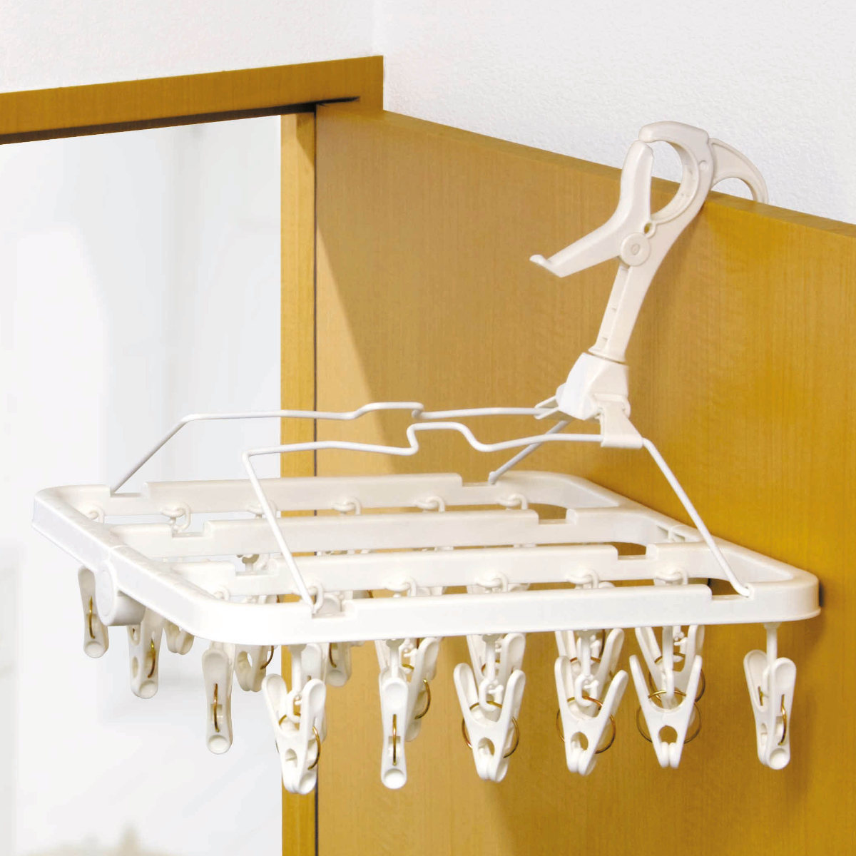 洗濯ハンガー 小物干しハンガー 24ピンチ （ 洗濯 ハンガー ピンチハンガー ピンチ 折りたたみ コンパクト ）