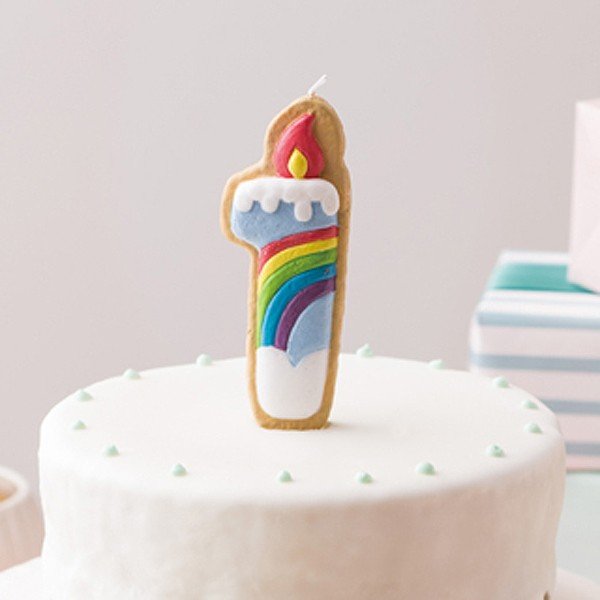 ナンバーキャンドル ろうそく 数字 クッキー 1番 虹 ケーキキャンドル ローソク ロウソク インテリアパレットヤフー店 通販 Yahoo ショッピング