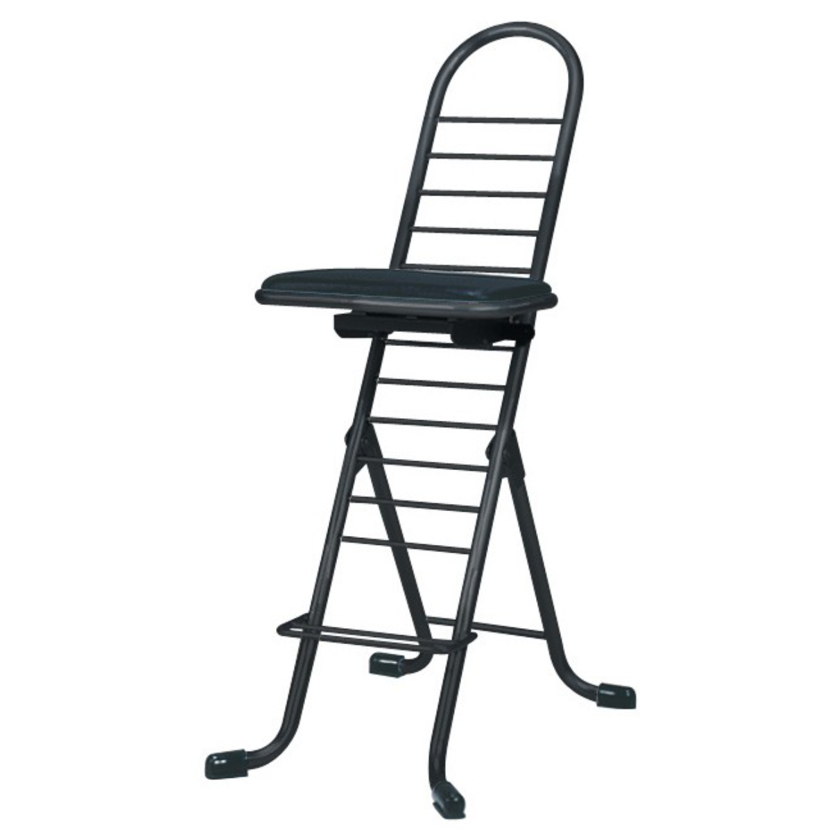 プロワークチェア 作業椅子 スイング ハイタイプ ブラック/ブラック （ 折りたたみ椅子 チェアー ）｜interior-palette｜02