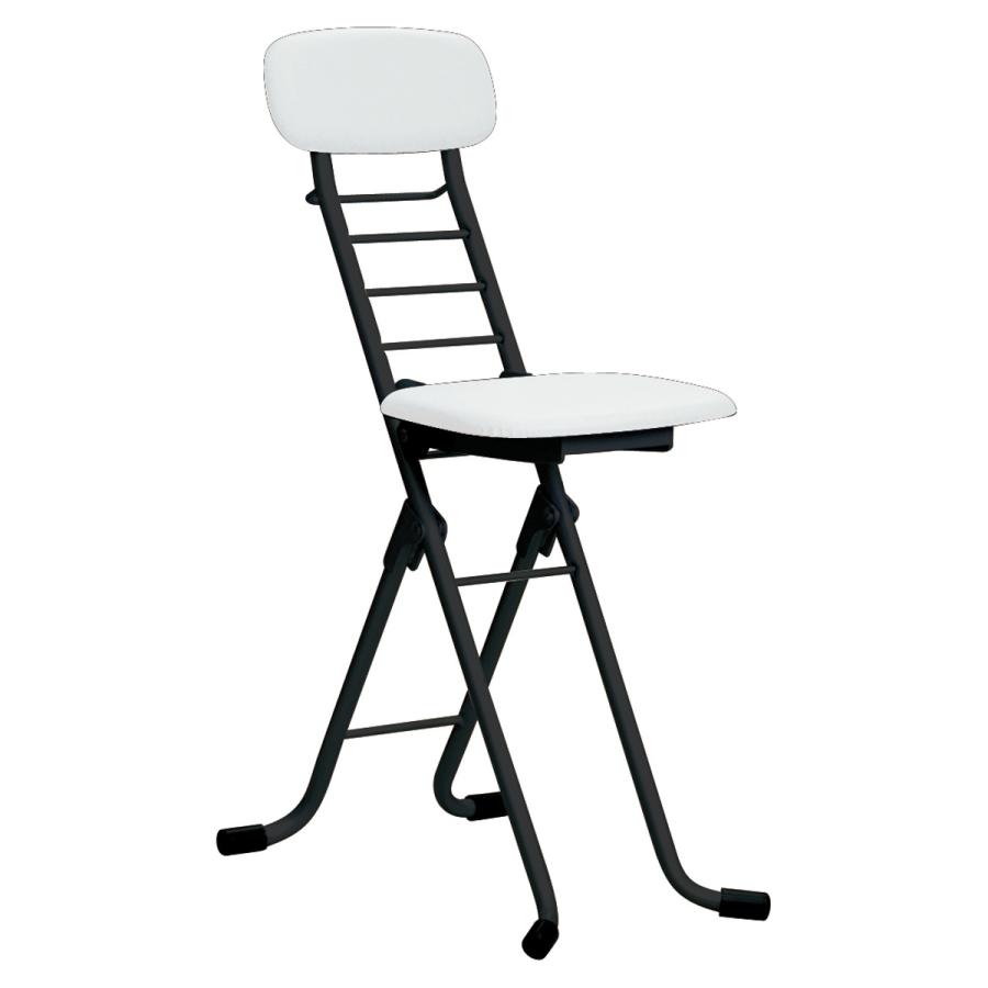 折りたたみ椅子 高さ調節 6段階調節 リリィチェア クッションタイプ スチール ブラックフレーム （ カウンターチェア ハイチェア 椅子 日本製 ）｜interior-palette｜04