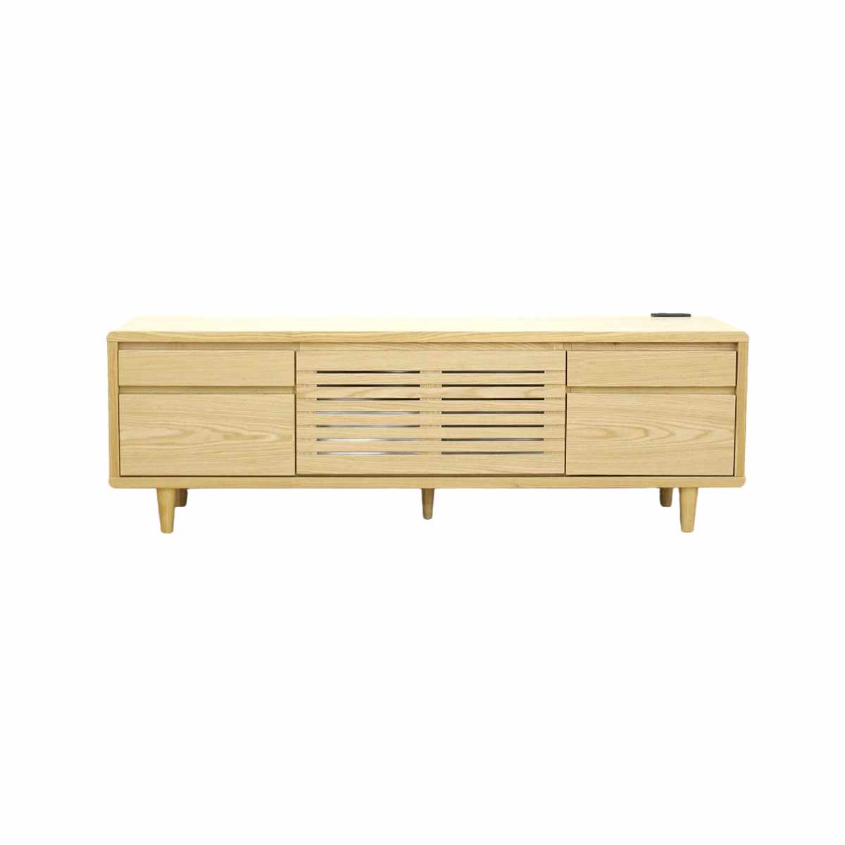 テレビ台 幅140cm 背面化粧 リモコンOK 天然木 完成品 （ ローボード