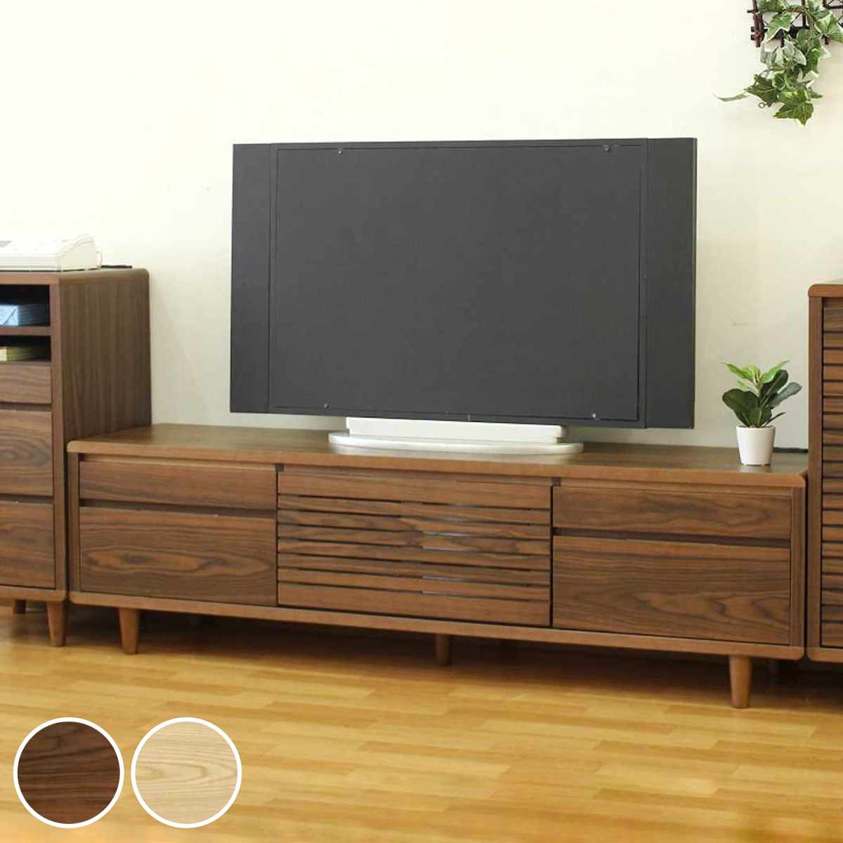 テレビ台 幅140cm 背面化粧 リモコンOK 天然木 完成品 ( ローボード テレビ台 幅140cm 背面化粧 リモコンOK 天然木 完成品 ( ローボード