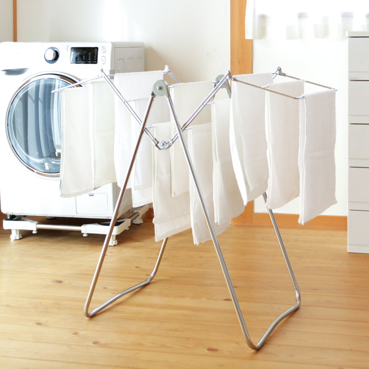 山崎産業 物干し ひまわり 11枚干し 室内物干し （ タオル干し 室内