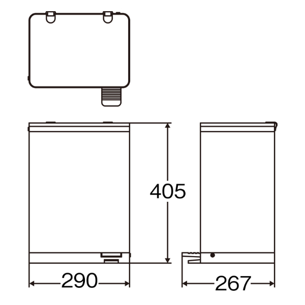 山崎産業 業務用ゴミ箱 14.5L ゴミ箱 ママポット SC-K15 衛生容器