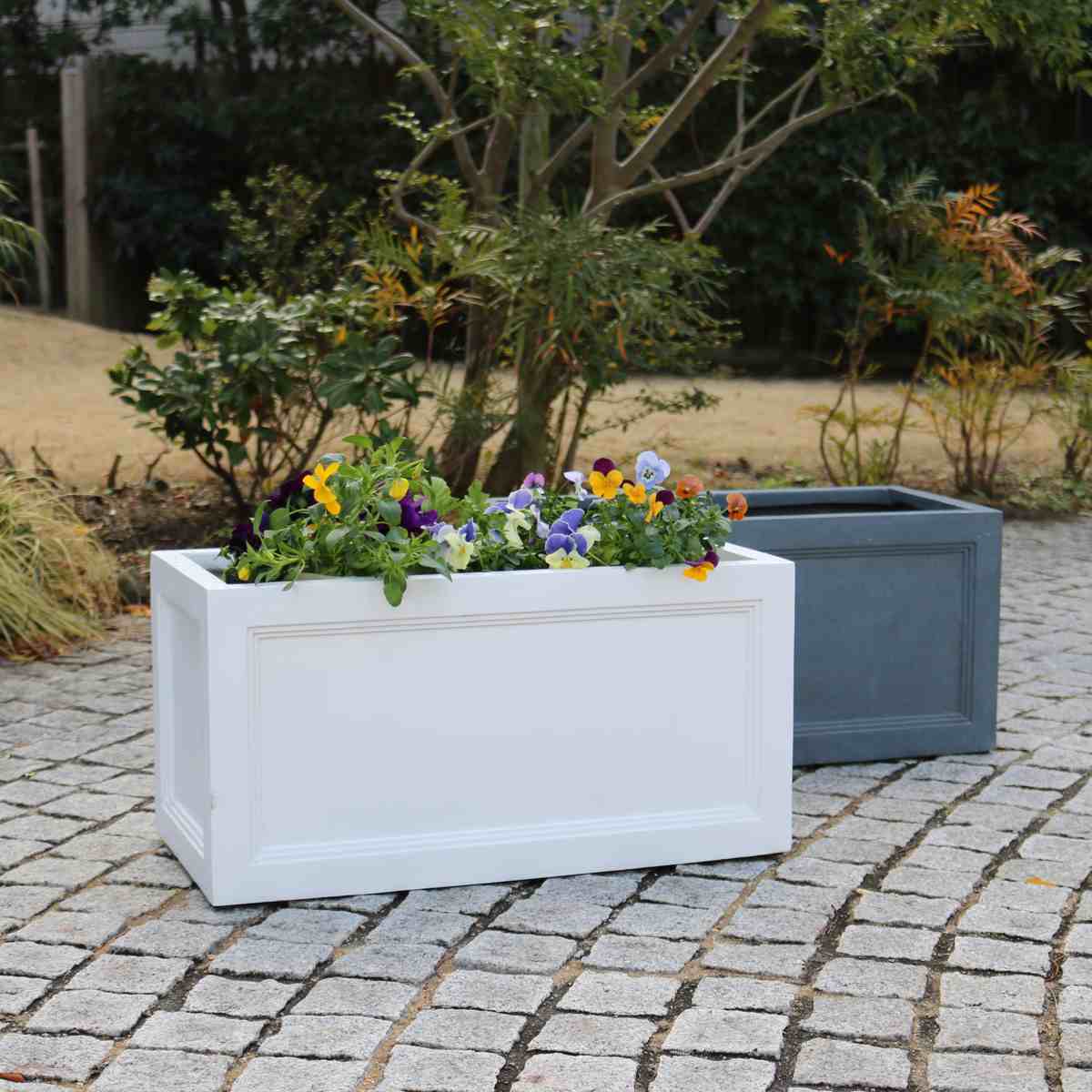 プランター マグネシウムプランター 幅60cm （ プランターカバー スクエア 植木鉢 鉢 底穴 屋外 外 家庭菜園 寄せ植え おしゃれ ）