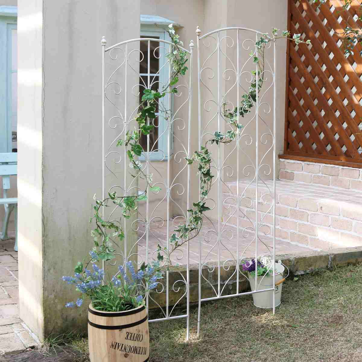 フェンス ブランティーク ホワイトアイアントレリス 高さ147cm 4枚組