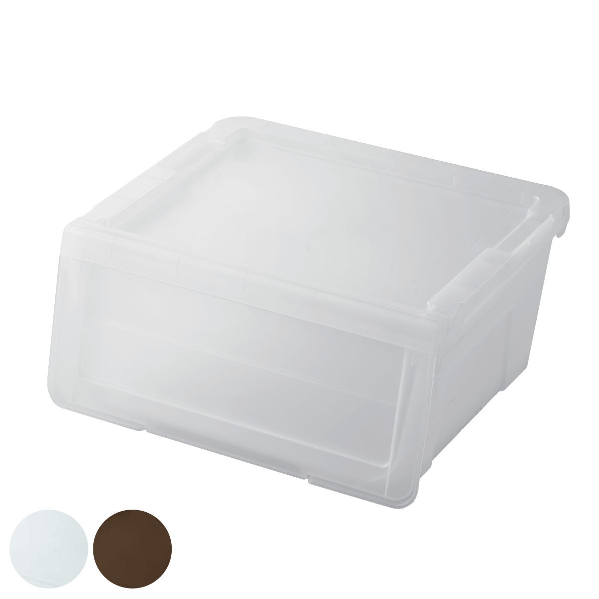 収納ボックス 前開き KABAKO カバコ S 同色8個セット （ 収納ケース 幅45×奥行40×高さ22cm 収納 プラスチック フラップ ストッカー 衣装ケース ）