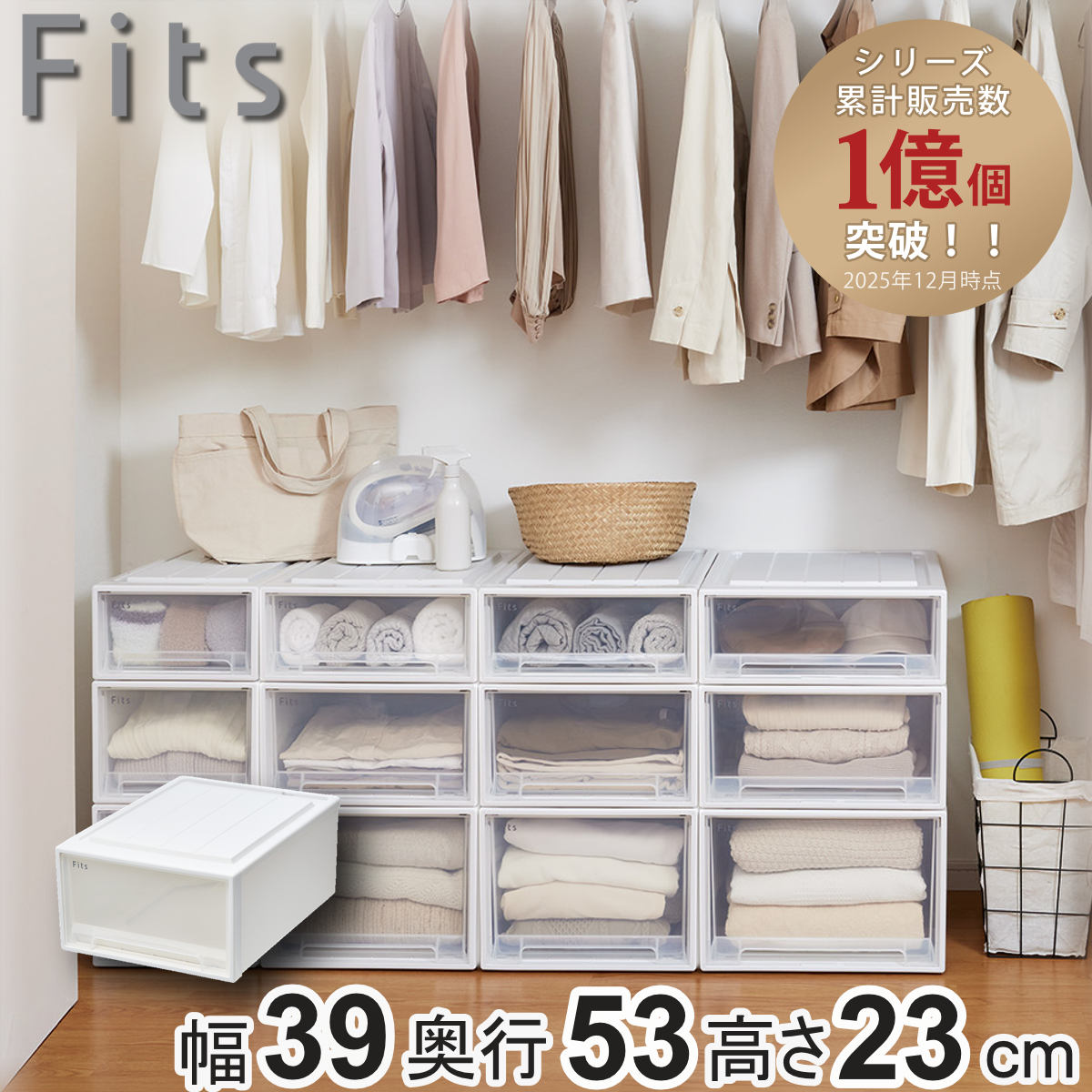 Fits 収納ケース フィッツ フィッツケース クローゼット M-53 （ 衣装