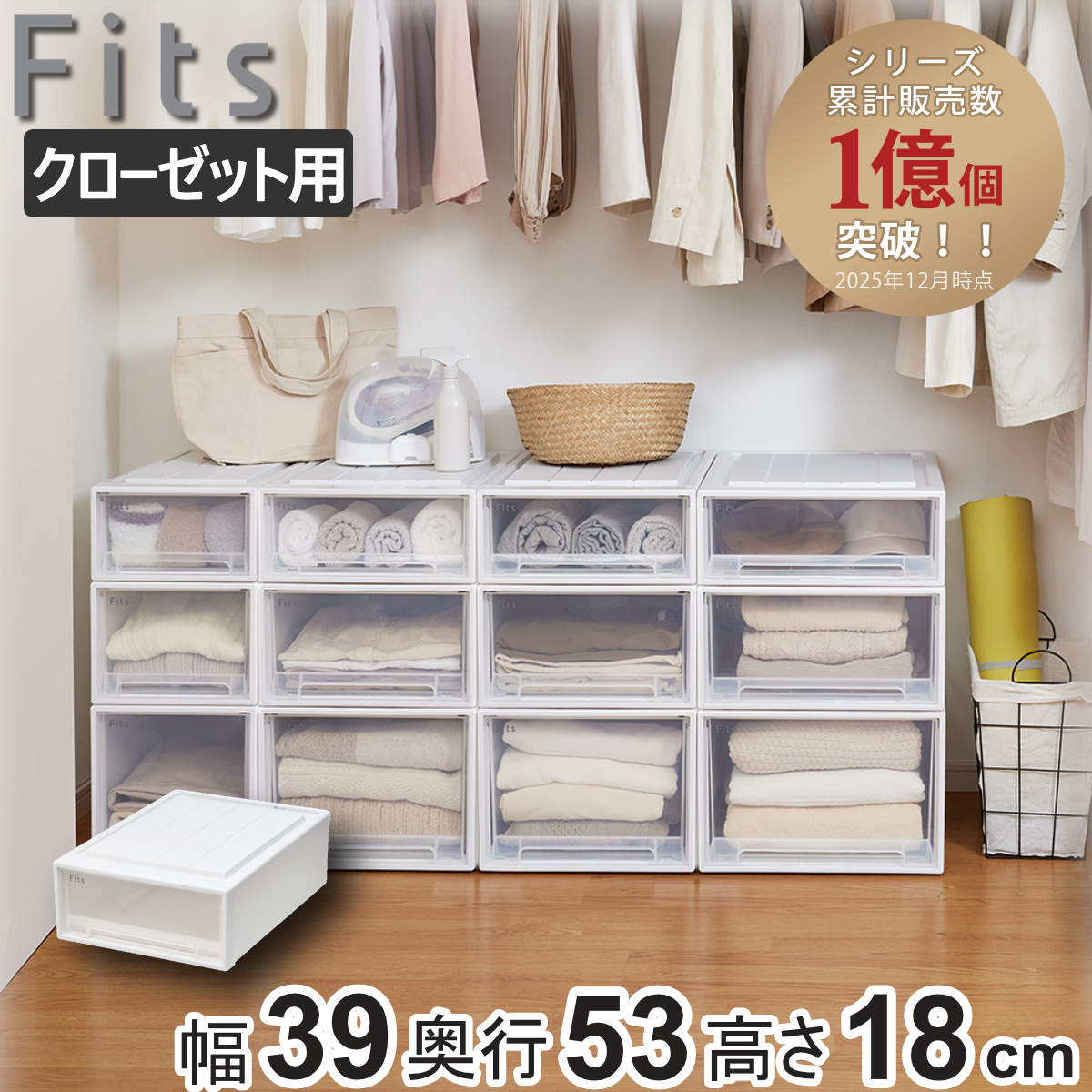 Fits 収納ケース フィッツ フィッツケース クローゼット S-53 （ 衣装