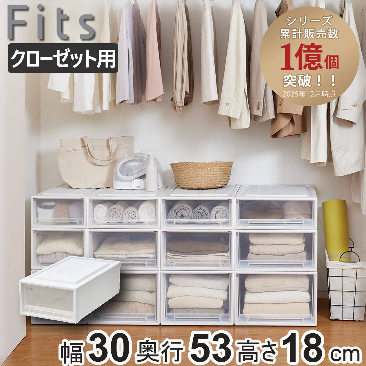 Fits 収納ケース フィッツ フィッツケース クローゼット S-30 （ 衣装