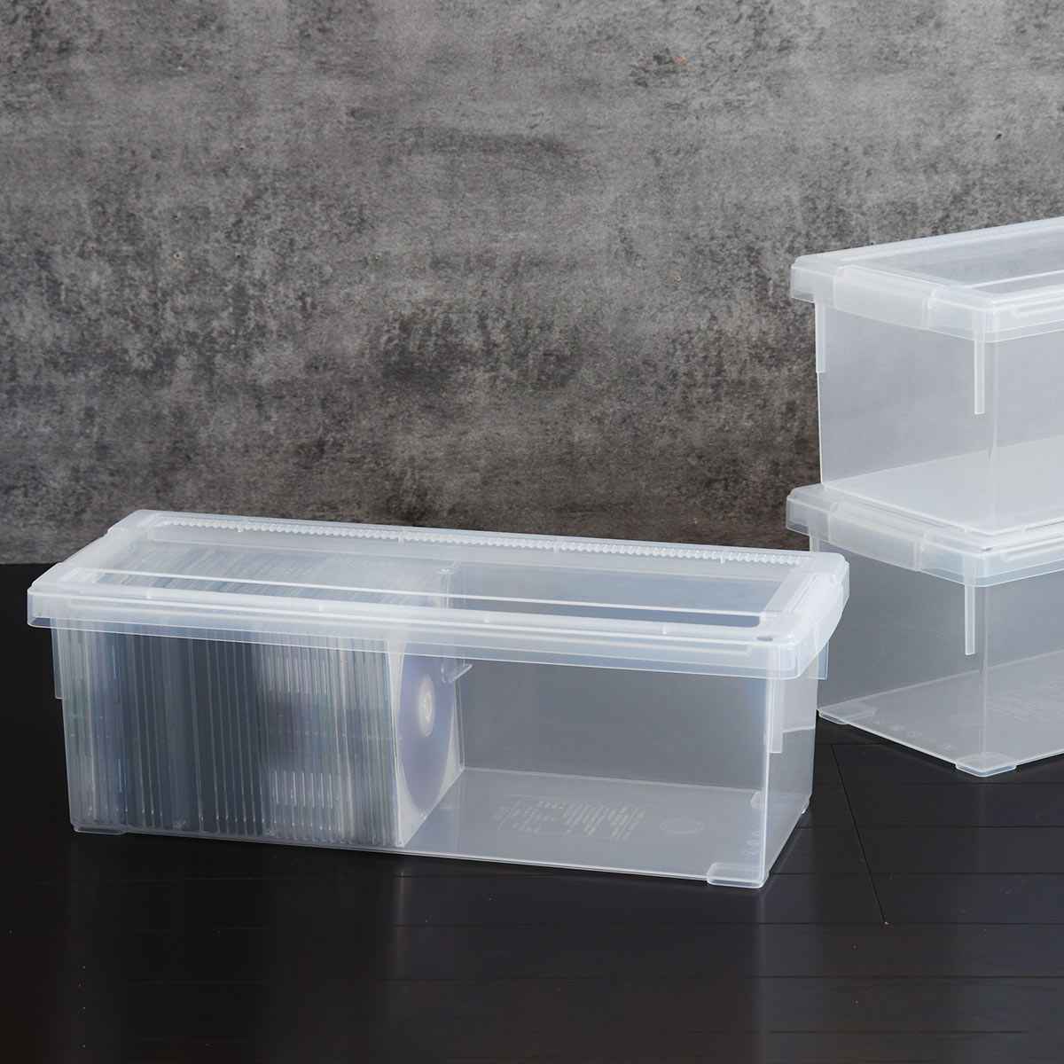 CD収納ケース いれと庫 CD用 18個セット （ 収納ケース 収納ボックス メディア収納 ボックス ケース フタ付き 積み重ね プラスチック 日本製 クリア ）