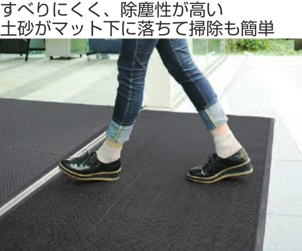 玄関マット 屋外 業務用 90×180cm 7ミリ厚 スーパーダスピット オフィス （ 薄い 玄関 マット 屋外マット 屋外用 日本製 ）_1