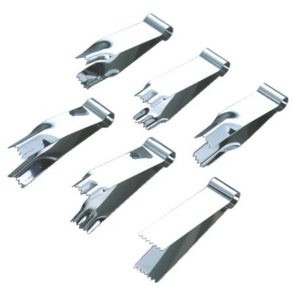 マジパンニッパ 6本入 ステンレス製 タルトピンセット クリンパー