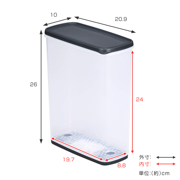 保存容器 乾物ストッカー 4L 乾燥剤付き ホ...の詳細画像2