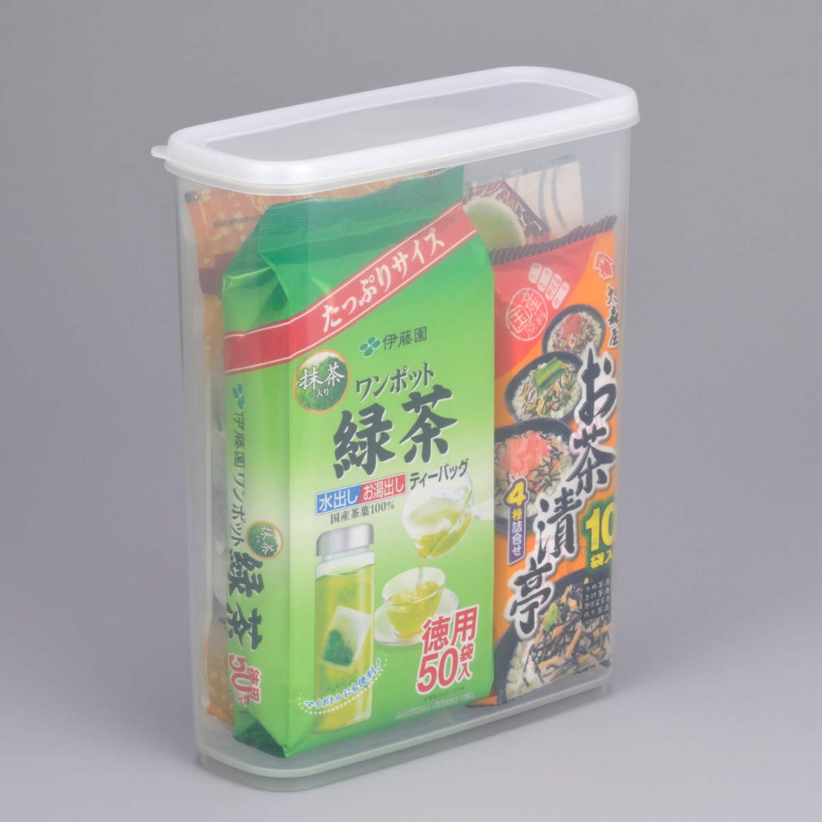 イノマタ化学 保存容器 乾物ストッカー 6L 乾燥剤付き 同色8個セット