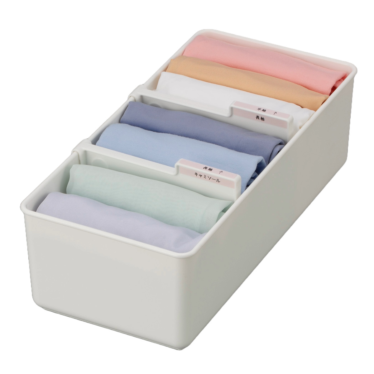 イノマタ化学 仕切りボックス 下着収納ケース M 仕切り付 幅29.2×奥行