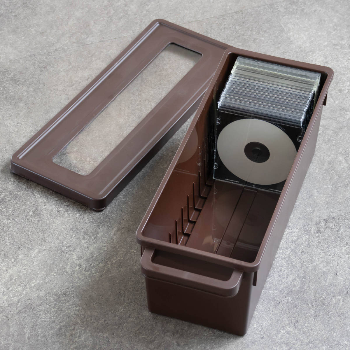 ビニールホルダーコンテナ CD 収納ボックス レトロ CD ケース オーガナイザ ビニールホルダーコンテナ CD 収納ボックス レトロ CD ケース