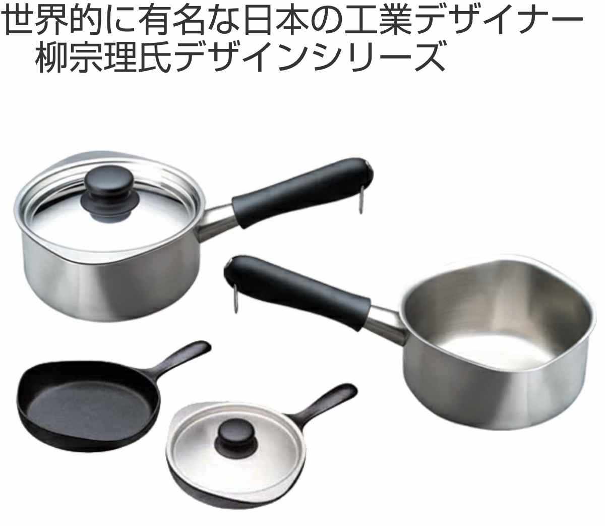 柳宗理 鉄鍋 22cm IH対応 深型 鉄蓋付き ハンドル付き 南部鉄器 （ ガス火対応 南部鉄鍋 鉄製 両手鍋 深型鍋 日本製 ）の画像