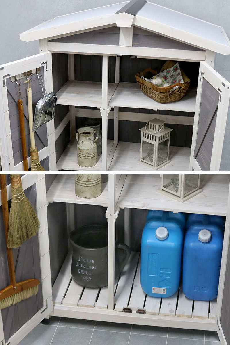 物置 三角屋根収納庫 木製 ( 屋外 屋外物置...の詳細画像5