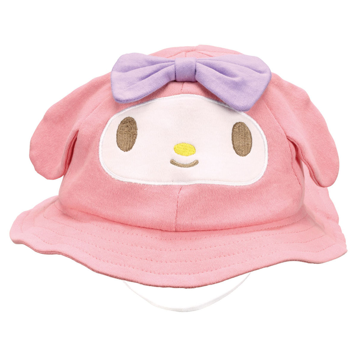 ベビー 帽子 ハット マイメロディ 綿100％ 子ども おでかけ （ ぼうし ゴム付き かわいい 女の子 赤ちゃん キッズ 日よけ お出かけ キャラクター ）