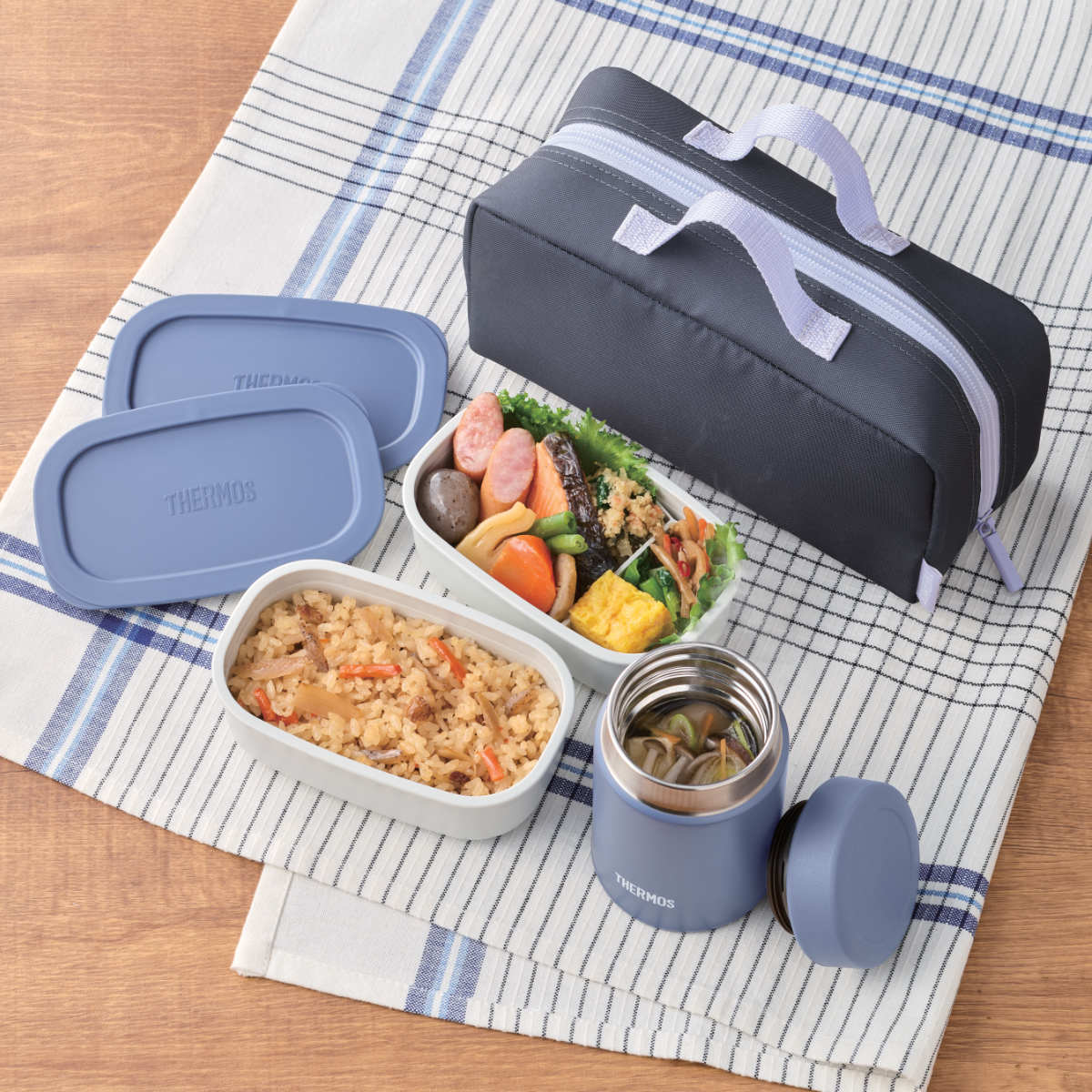 THERMOS（サーモス） 弁当箱セット 800ml 真空断熱スープランチセット