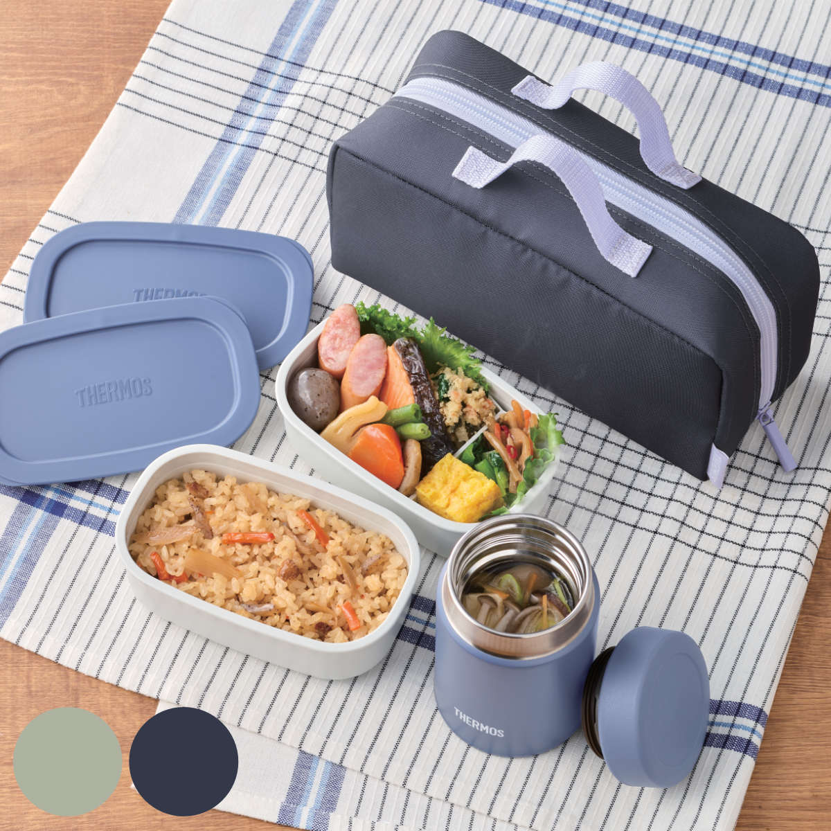 �T�[���X �ٓ����Z�b�g 800ml �^��f�M�X�[�v�����`�Z�b�g JEH-800 �i THERMOS �X�[�v�W���[ �ۉ� �ۗ� �����`�{�b�N�X �H��@�Ή� �ٓ� �X�[�v �j