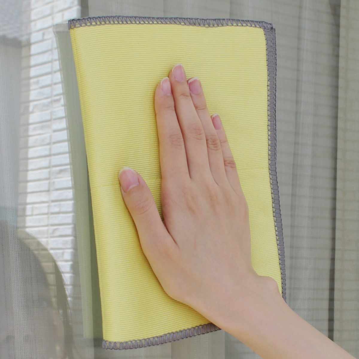 クロス 窓掃除 網戸掃除 マイクロファイバー 汚れ落とし （ 2WAY 雑巾 掃除用 水だけでOK 窓ふき 網戸 掃除 ）