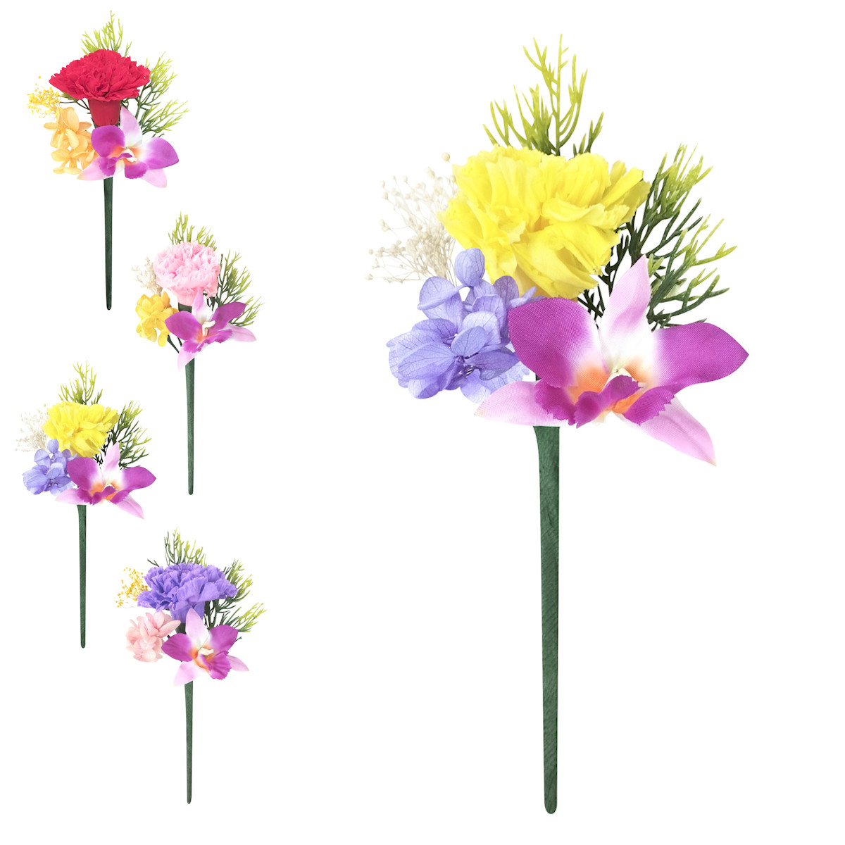 仏花 供え花 ミニ仏花 想花 （ プリザーブドフラワー 造花 ブリザードフラワー 枯れない 仏壇 お供え 花 フェイクフラワー CT触媒 空気清浄 消臭 ）