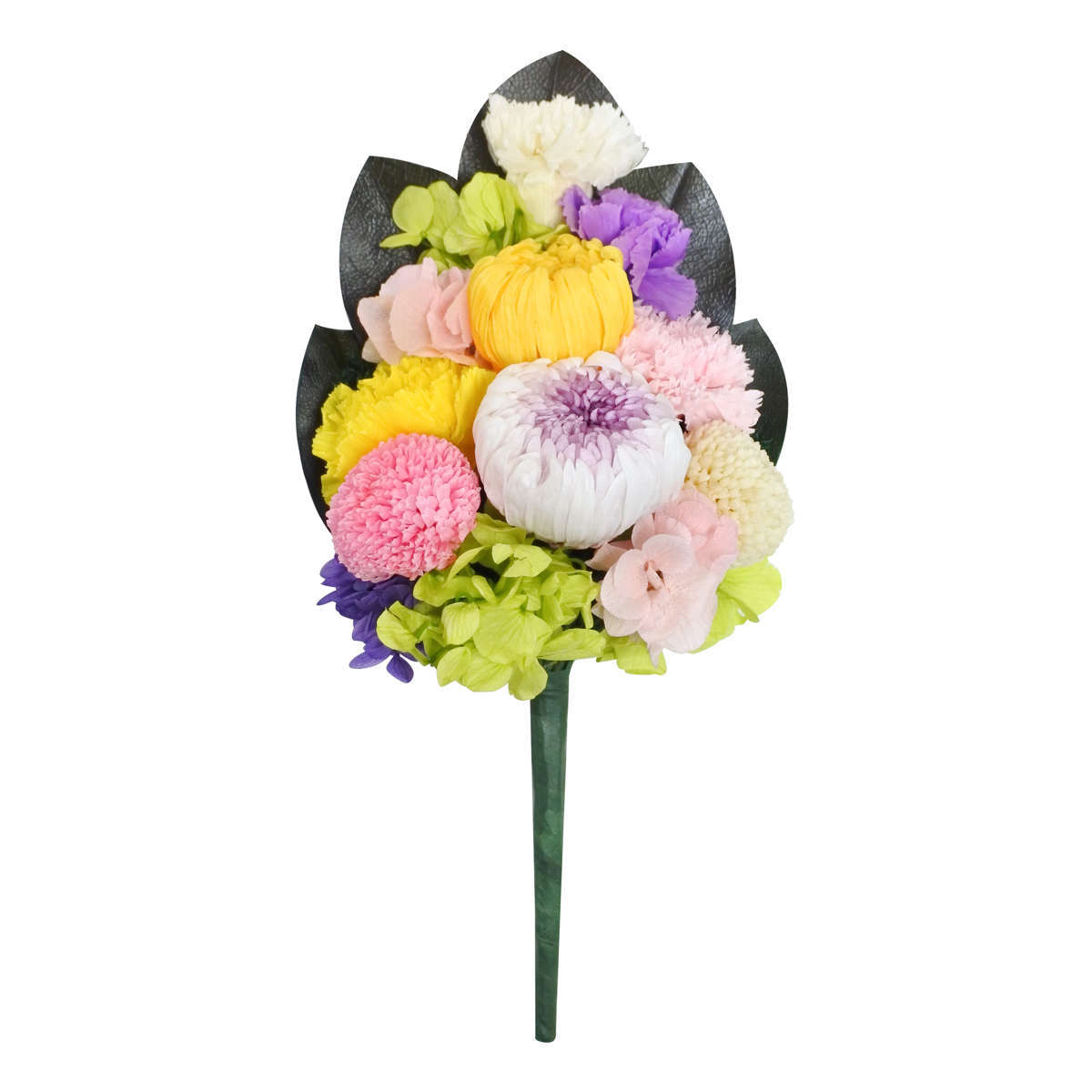 仏花 供え花 プリザーブド仏花 麗蘭 中 プリザーブドフラワー （ 造花 ブリザードフラワー 枯れない 仏壇 お供え 花 フェイクフラワー 日本製 ）