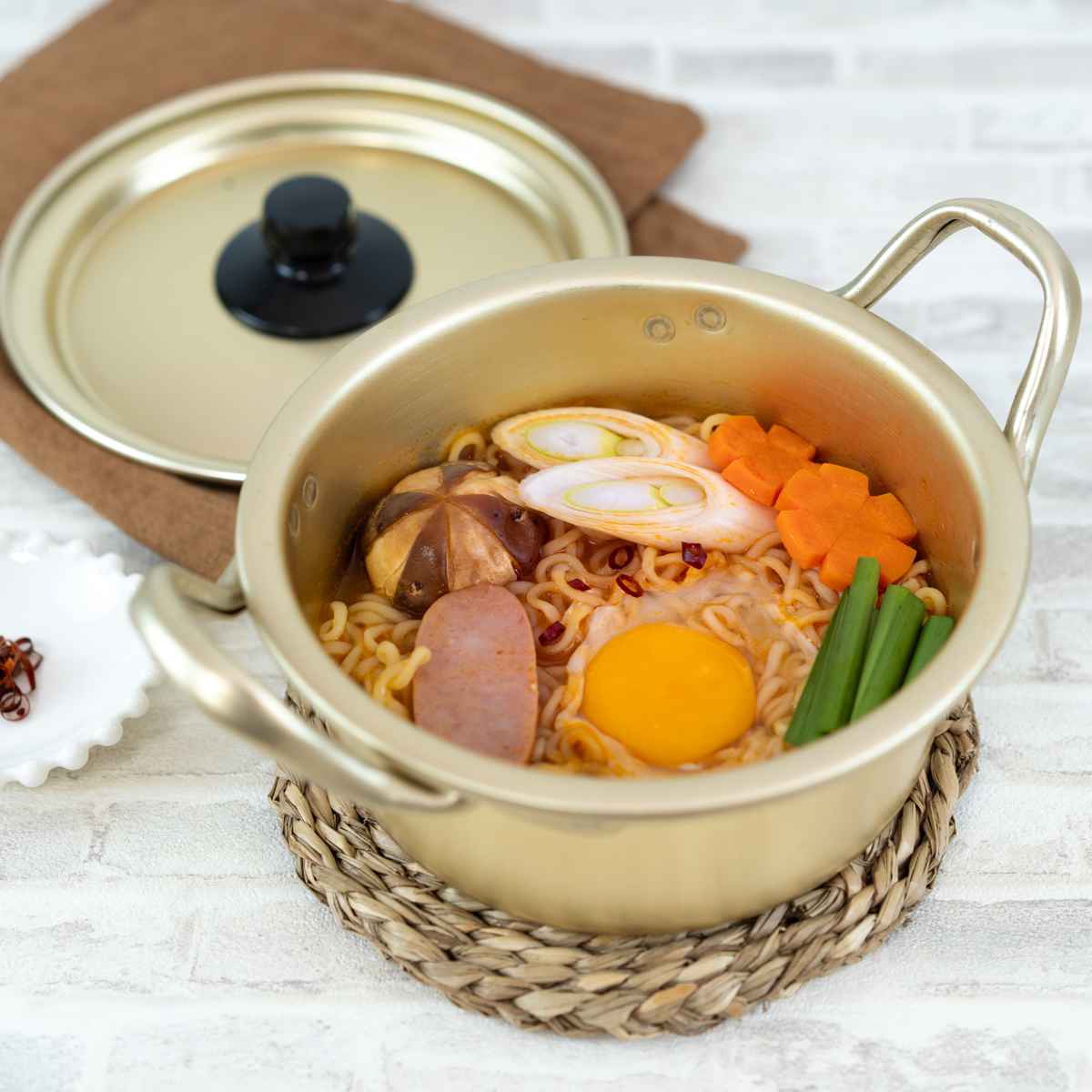 和平フレイズ 両手鍋 16cm アルミ製 味覚探訪 韓国編 アルミラーメン鍋 