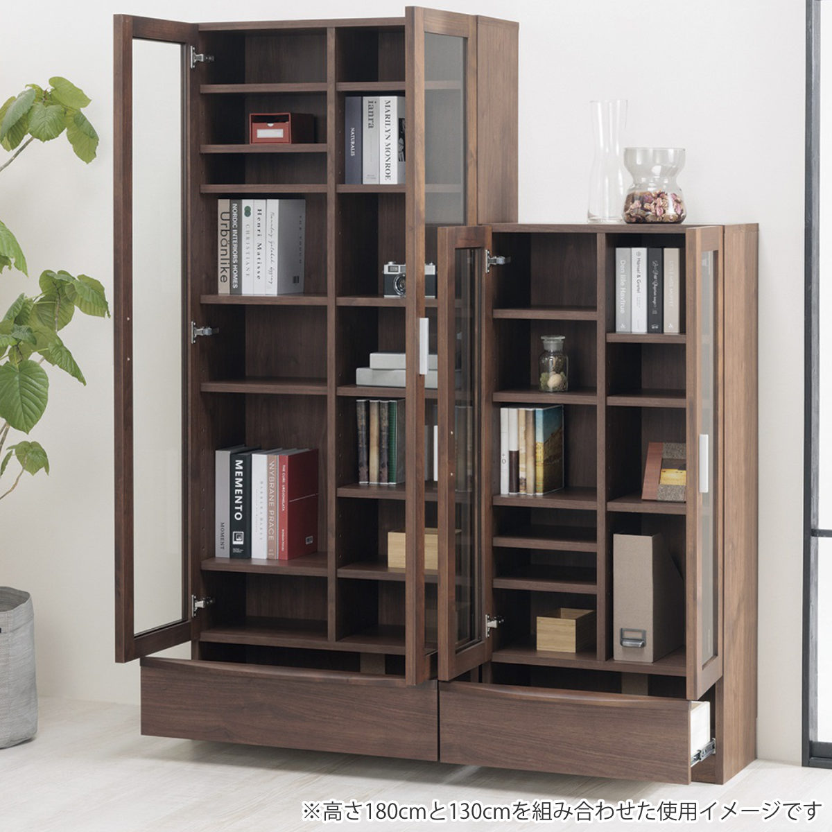 堀田木工所 本棚 幅77.2cm 奥行42cm ハイタイプ ガラス扉 日本製 完成 堀田木工所 本棚 幅77.2cm 奥行42cm ハイタイプ ガラス扉 日本製 完成