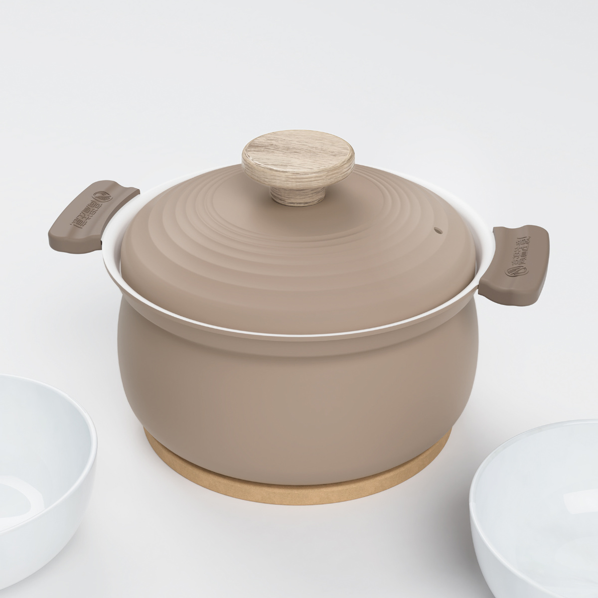 和平フレイズ 卓上鍋 18cm 深型 IH対応 軽いセラミック （ ガス火対応