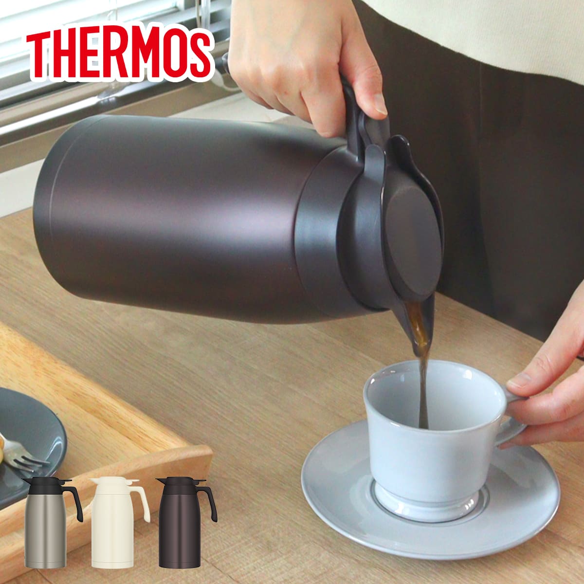 �T�[���X �|�b�g 2L �X�e�����X�|�b�g �i THERMOS �X�e�����X �ۉ� �ۗ� �H��@�Ή� ���|�b�g �X�e�����X�� �j