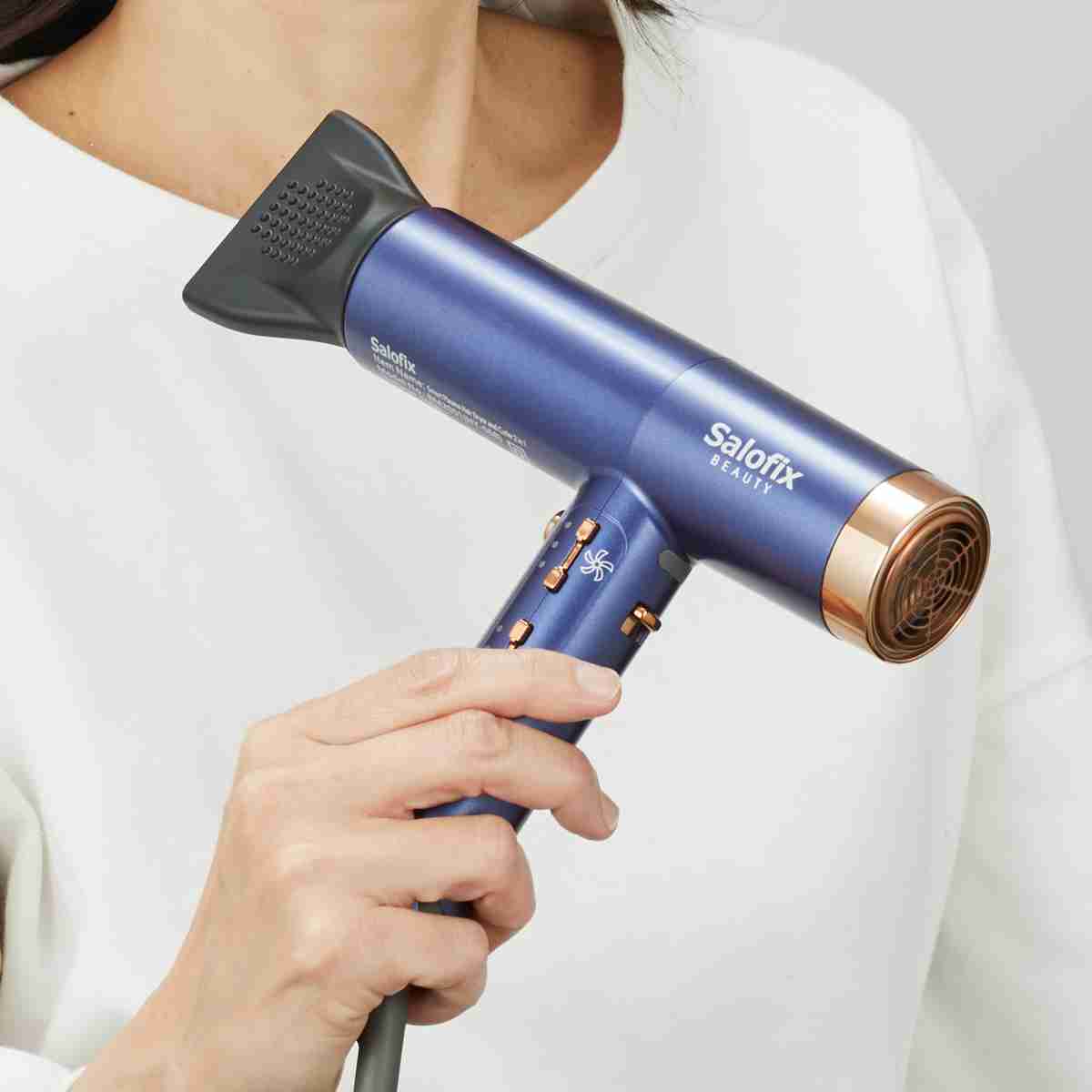 ドライヤー Salofix Beauty ヘアドライヤー カーラー （ 500g 軽量 1400W 速乾 大風量 2.7立方メートル マイナスイオン 静電気除去 髪 巻き髪 ）