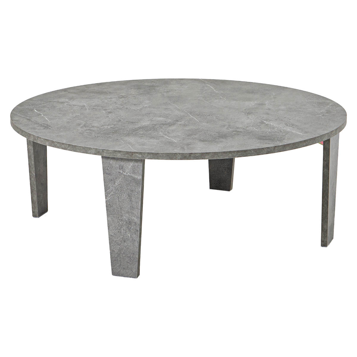 ローテーブル 円形 直径88cm 折りたたみ 座卓 （ 完成品 木目 石目