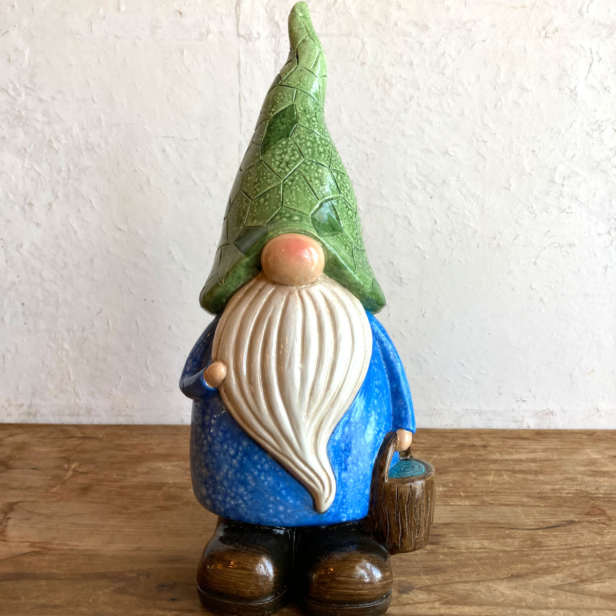 ガーデンノーム グリーンハット 置物 2個セット （ 小人の妖精 小人