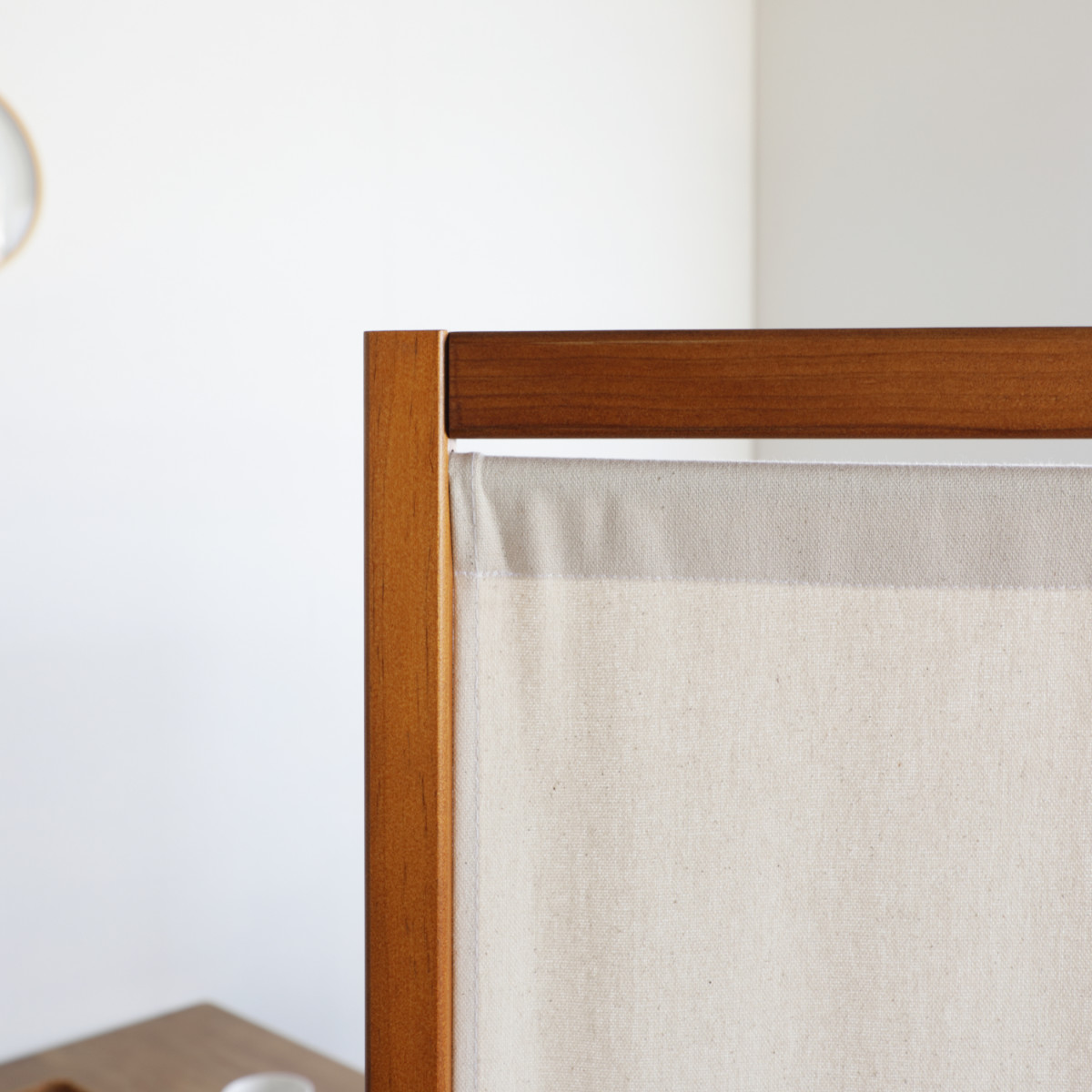 弘益 衝立 4連 高さ150cm 帆布 和風 天然木 完成品 （ パーテーション