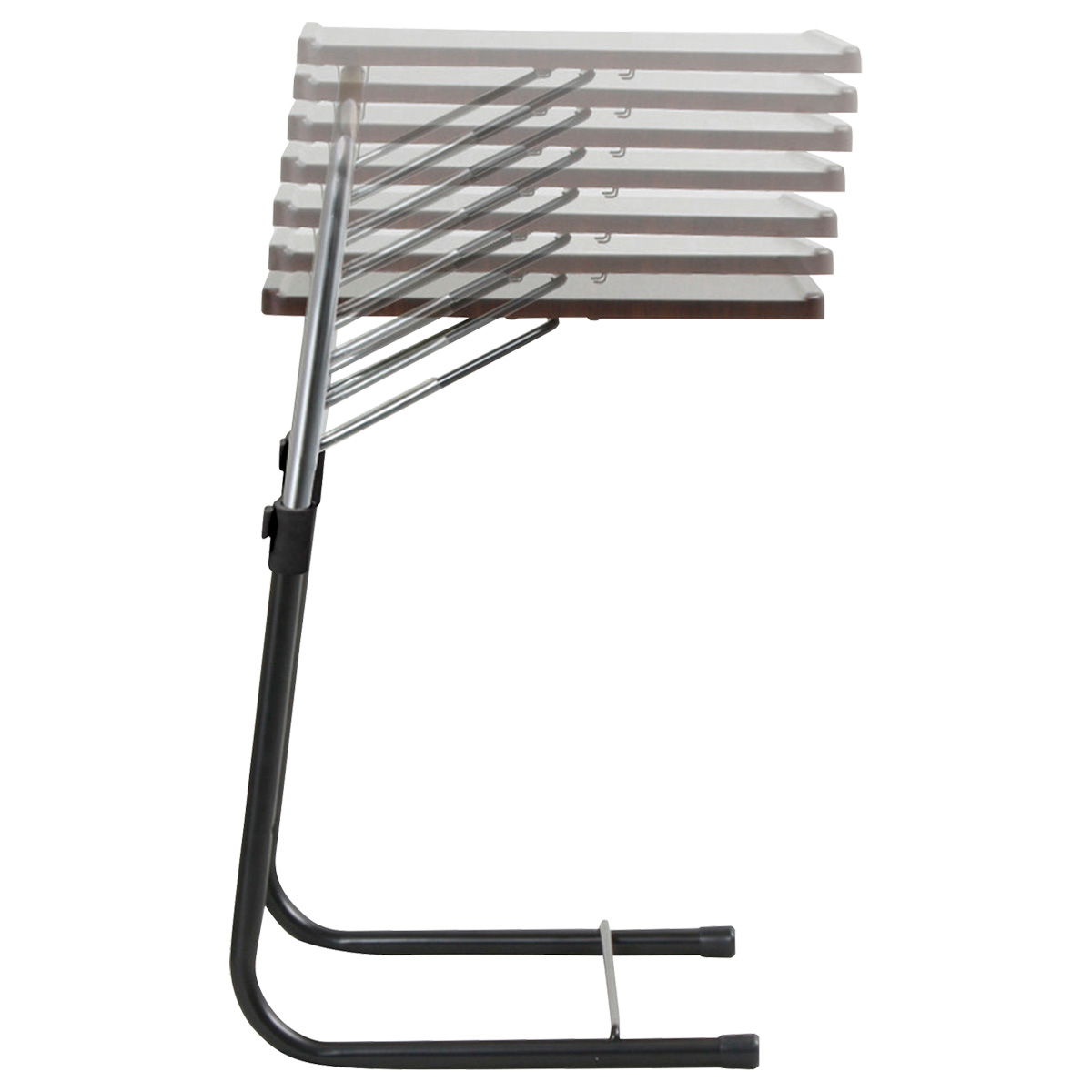 弘益 折り畳みサイドテーブル ブラウン 角度調節 （ 折りたたみ