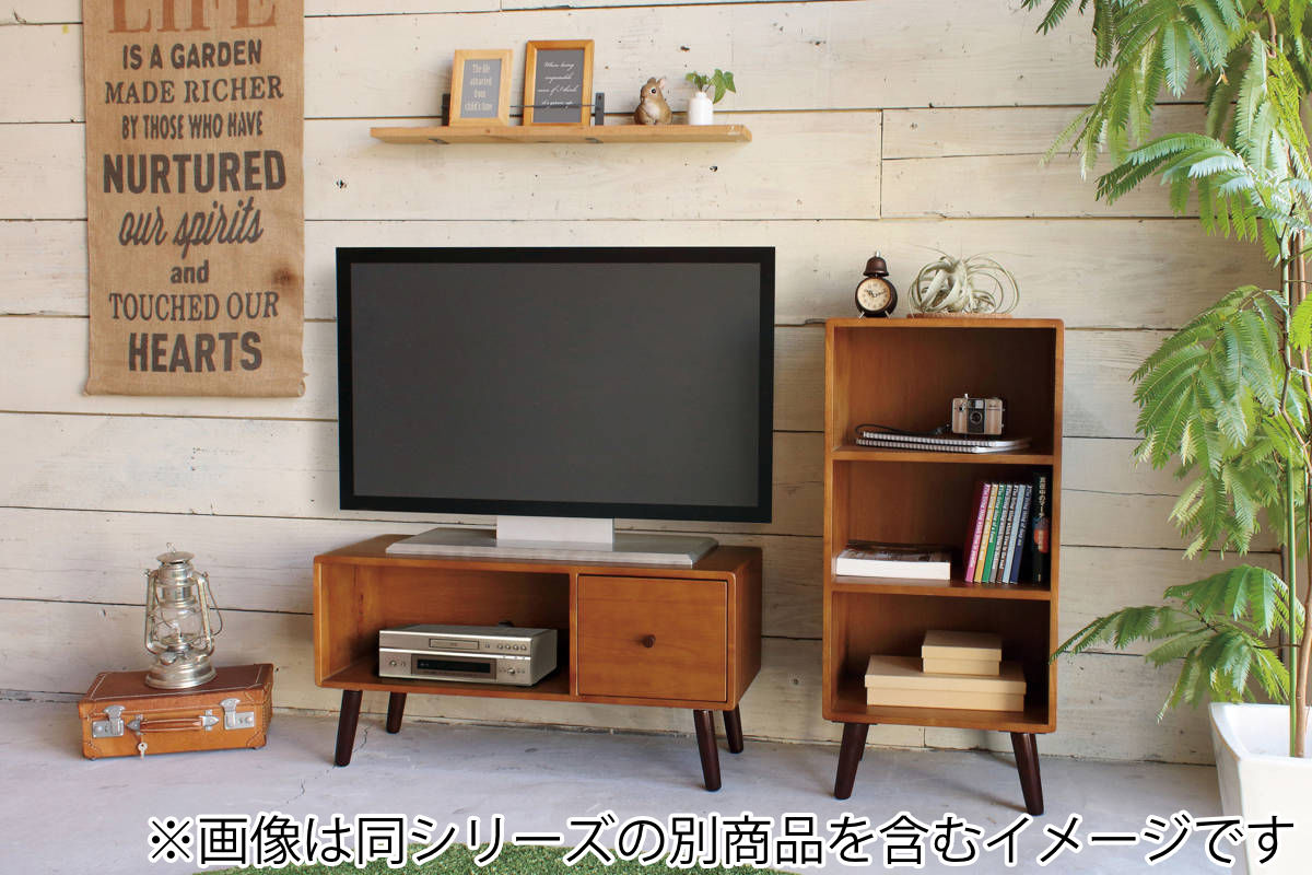 テレビ台 ローボード 北欧風 天然木 ココア 幅80cm （ テレビボード TV