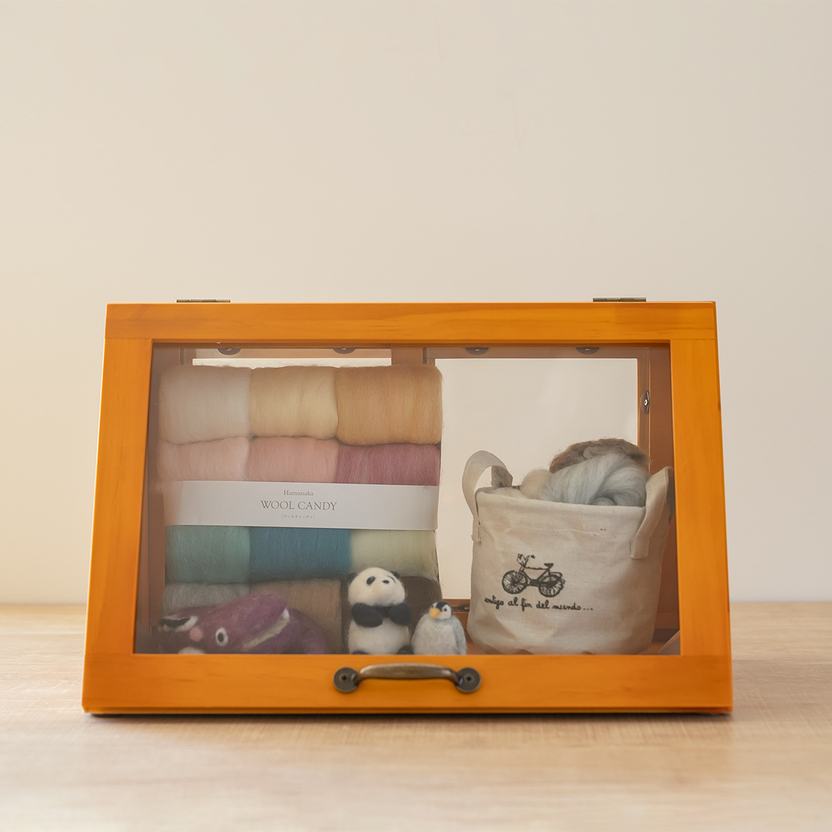 HAGiHARA（萩原） ガラスケース 幅40cm 1段 カウンター上収納 ラック