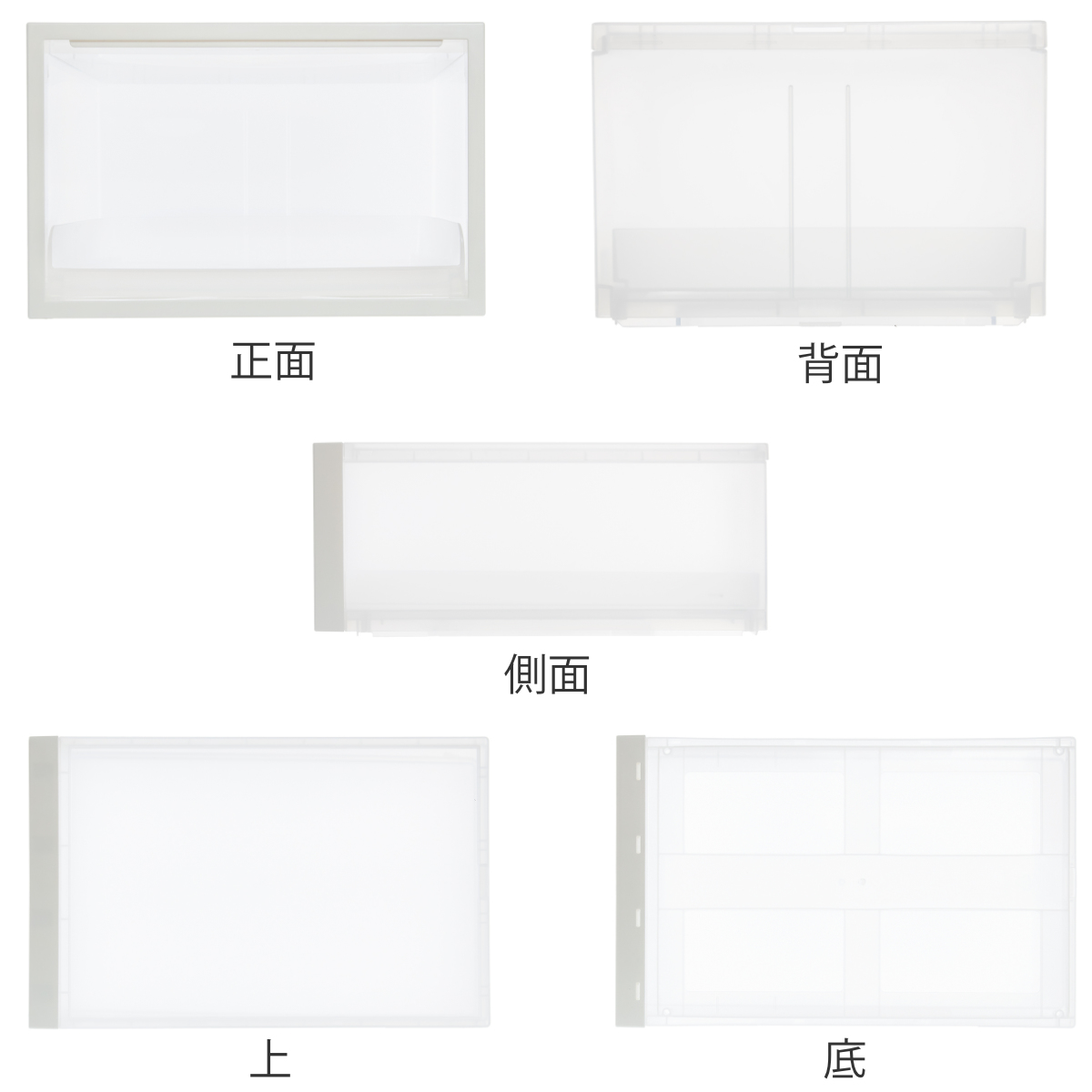 収納ケース トレータイプ クローゼットシステム 高さ21.5cm 日本製 同色3個セット （ 収納 衣装ケース トレー トレイ 収納ボックス クローゼット収納 ）_7