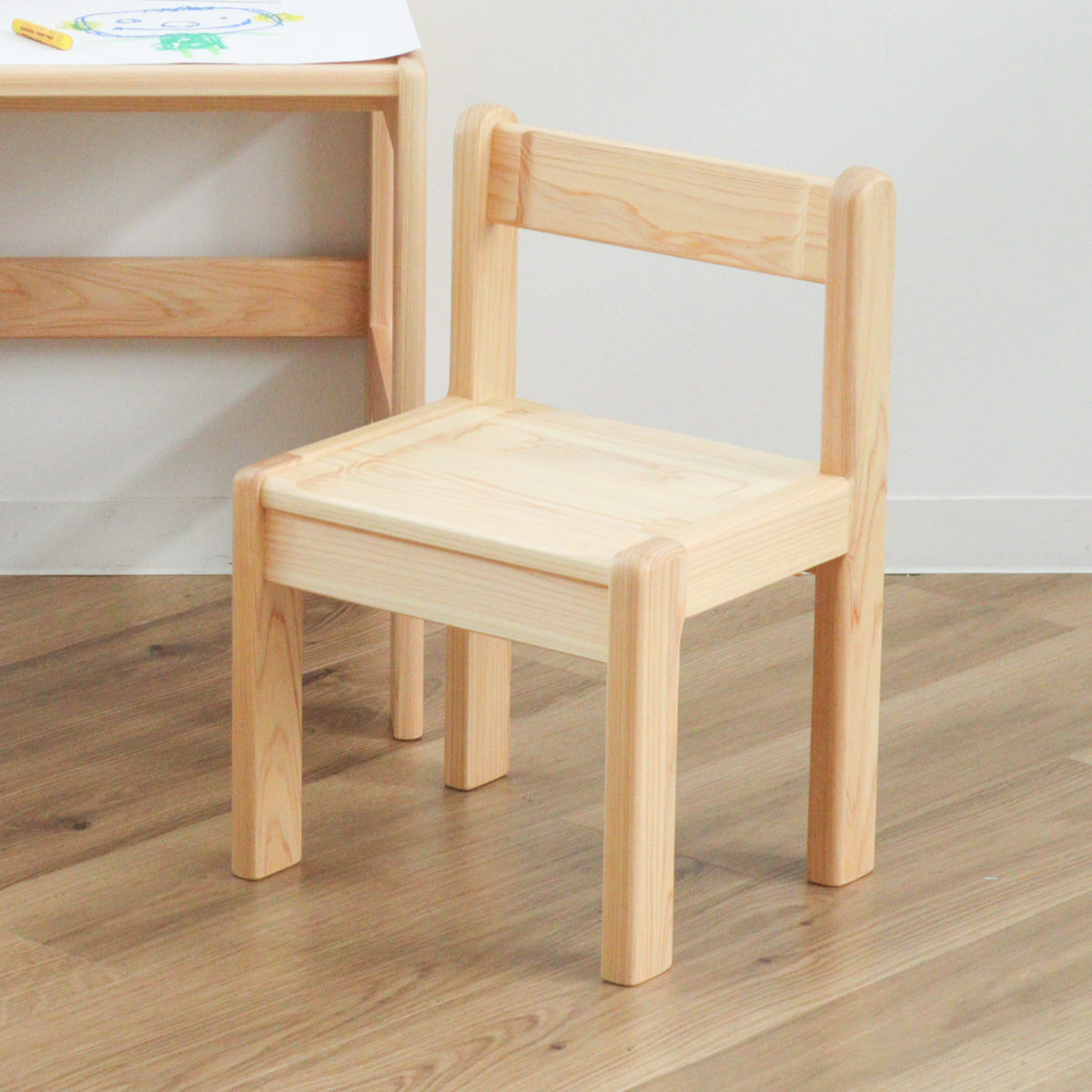 久和屋 学習椅子 M 身長100cm向け TODDLER 木製 ひのき 日本製 （ 開梱