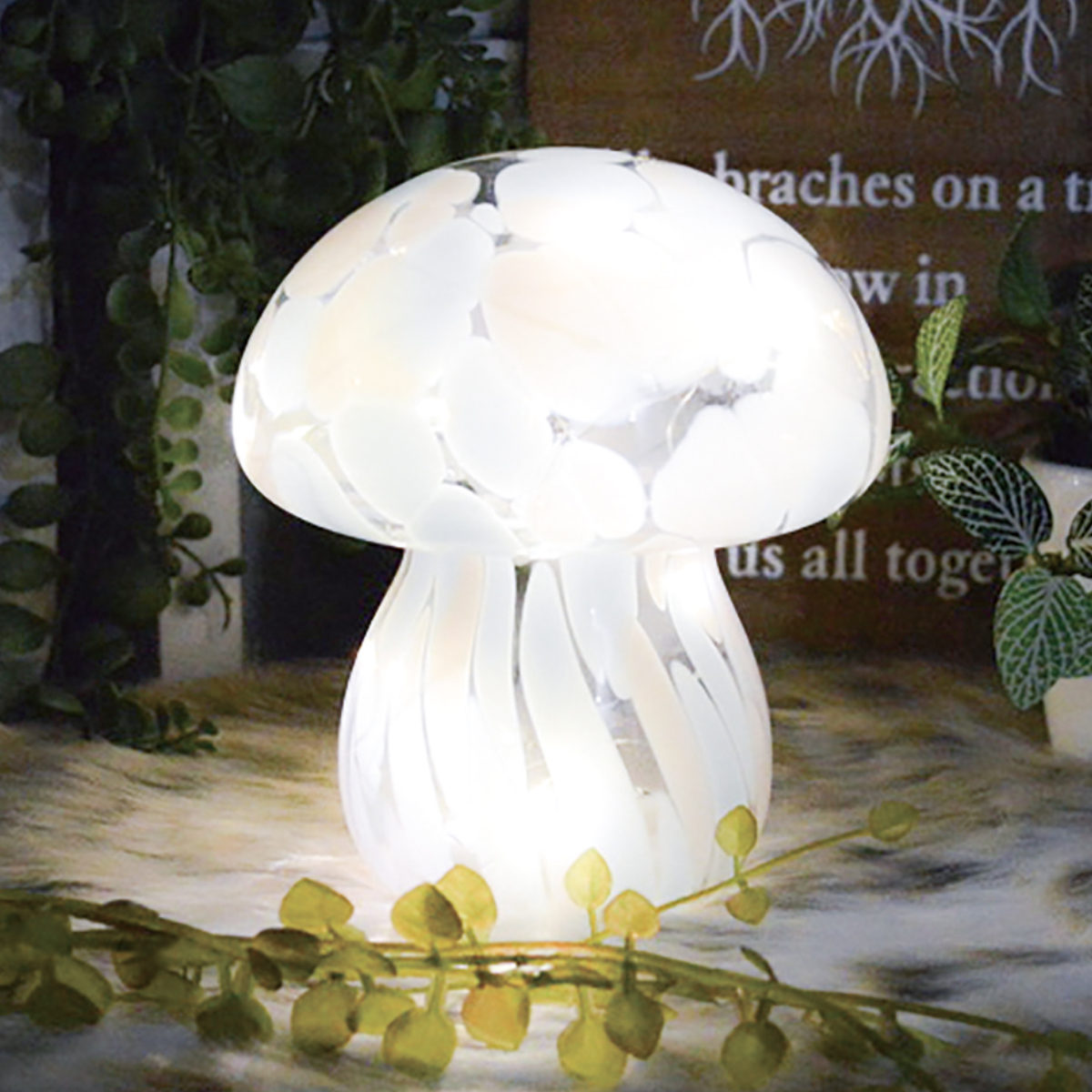 テーブルライト ガラス製 きのこ型 マッシュルームライト （ きのこ