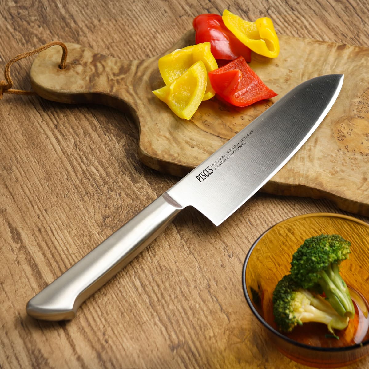 三徳包丁 17cm PISCES オールステンレス 日本製 （ 料理包丁 万能包丁